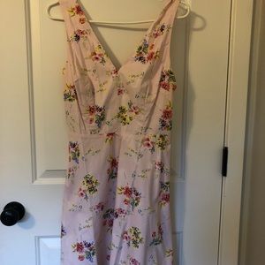 Pink floral cotton dress